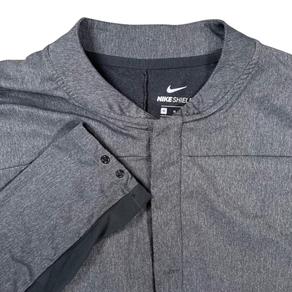 Nike Shield 1/2 Zip Pullover Mens Medium Grey Black Activewear Golf 892211-010